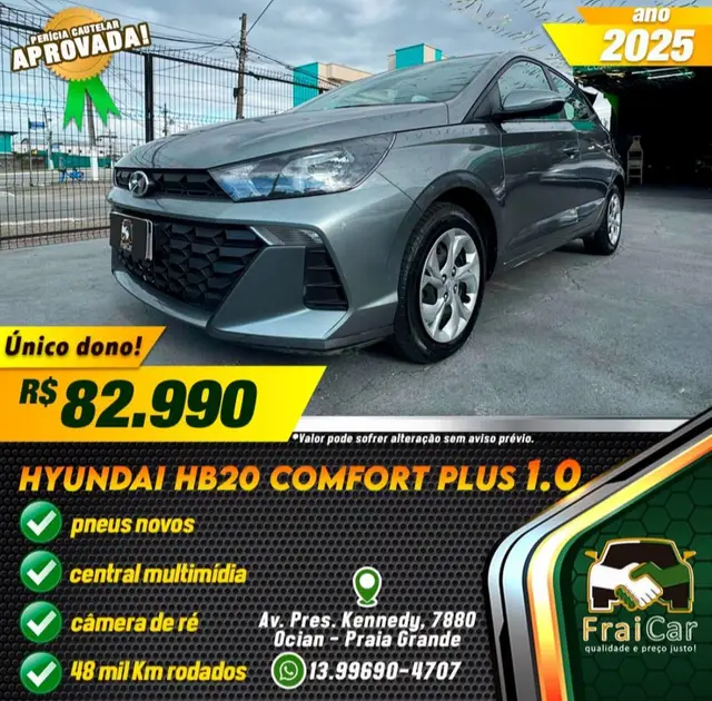 Carro Hyundai HB20 2025 Comfort Plus 1.0 (Mec.)