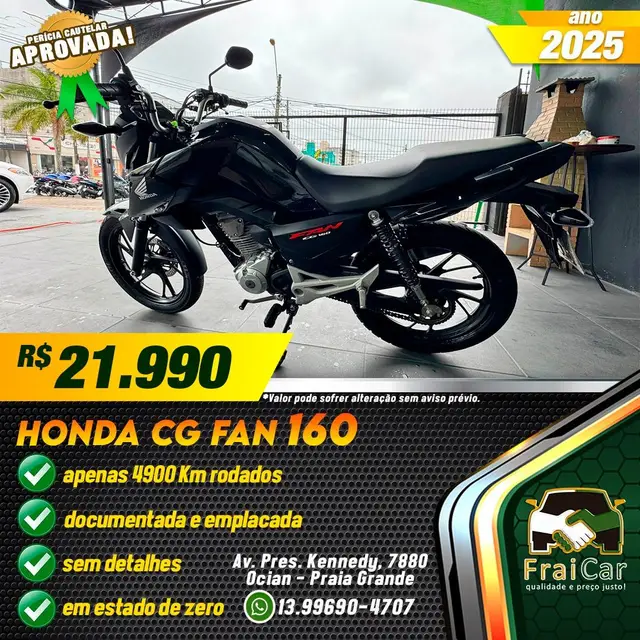Moto Honda CG 160 2025 Fan