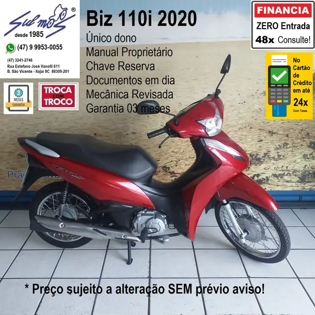 Moto Honda Biz 110i 2020 CBS