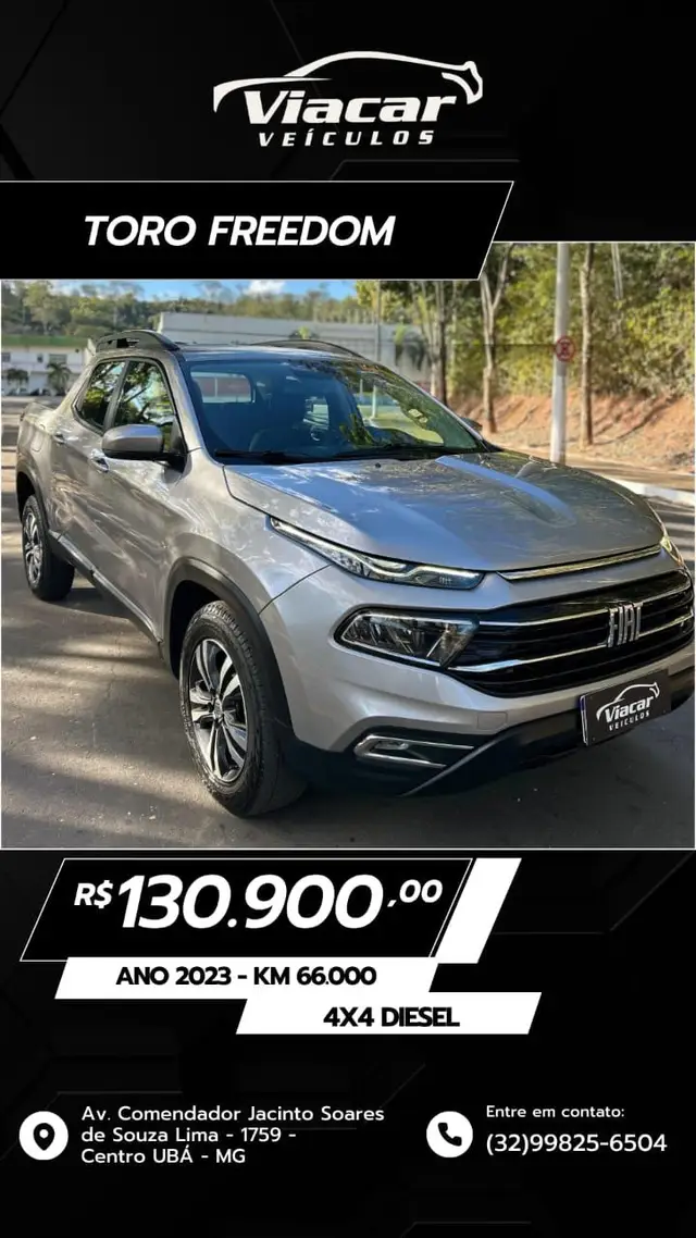 Carro Fiat Toro 2023 Freedom 2.0 16V 4x4 TB Diesel Aut.