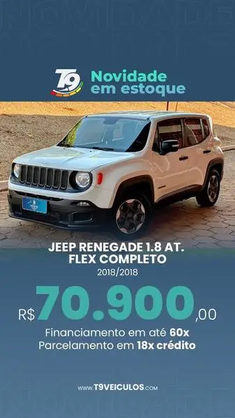 Carro Jeep Renegade 2018 1.8 (Aut) (Flex)