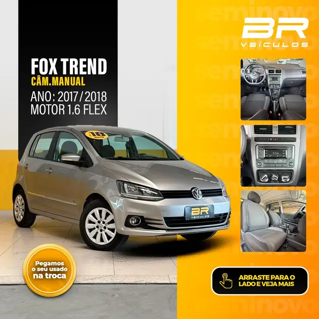 Carro Volkswagen Fox 2018 1.6 MSI Trendline (Flex)