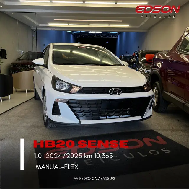 Carro Hyundai HB20 2025 Sense Plus 1.0 (Mec.)
