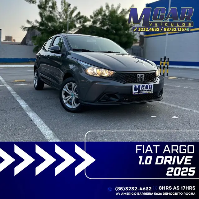 Carro Fiat Argo 2025 Drive 1.0