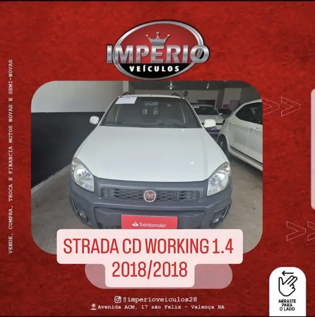 Carro Fiat Strada 2018 Hard Working 1.4 (Flex) (Cabine Dupla)