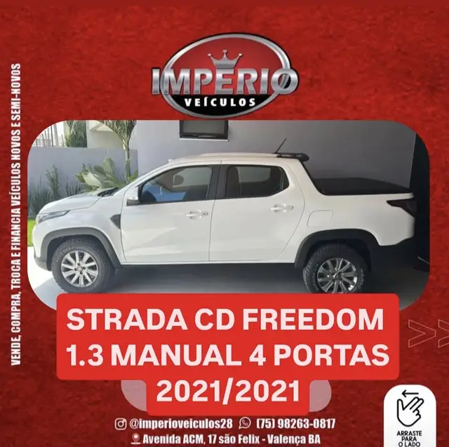 Carro Fiat Strada 2021 Freedom 1.3 CD (Flex)