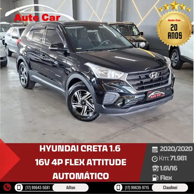 Carro Hyundai Creta 2020 Attitude Plus 1.6 (Aut) (Flex)