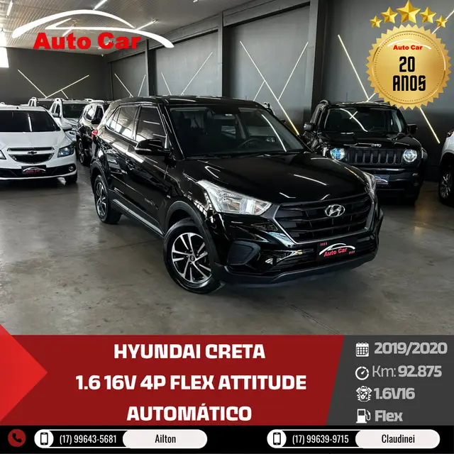 Carro Hyundai Creta 2020 Attitude 1.6 (Aut) (Flex) (PCD)