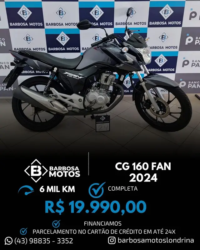 Moto Honda CG 160 2024 Fan