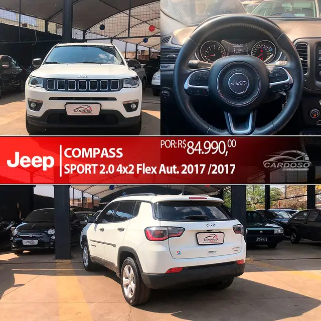 Carro Jeep Compass 2017 2.0 Sport 4x2 (Aut) (Flex)