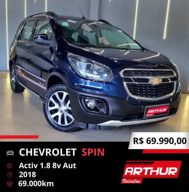 Carro Chevrolet Spin 2018 Activ 1.8 (Flex) (Aut)