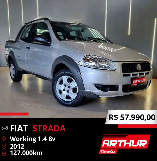 Carro Fiat Strada 2012 Working 1.4 (Flex) (Cabine Dupla)
