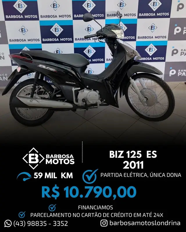 Moto Honda Biz 125i 2011 ES