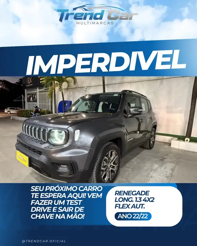 Carro Jeep Renegade 2022 Longitude 1.3 Turbo 4x2