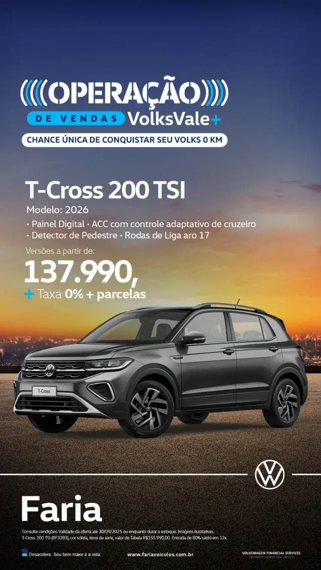 Carro Volkswagen T-Cross 2026 200 TSI