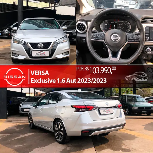 Carro Nissan Versa 2023 Exclusive 1.6 16V Flex Aut.