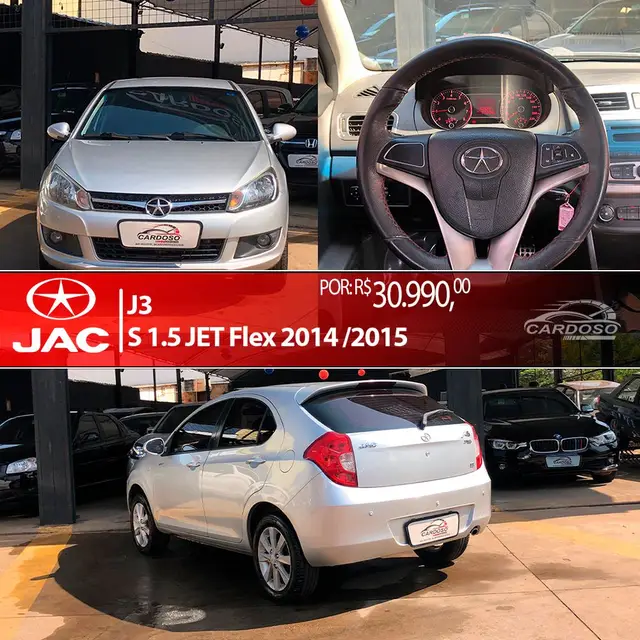 Carro JAC J3 2015 1.5 16V VVT S Jet Flex
