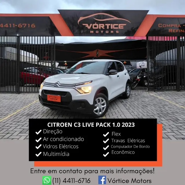 Carro Citroën C3 2023 Live Pack 1.0 (Flex)