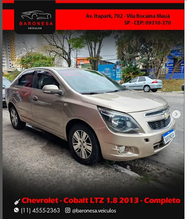 Carro Chevrolet Cobalt 2013 LT 1.8 8V (Flex)