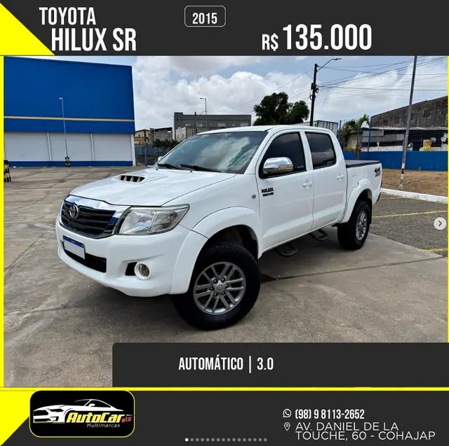Carro Toyota Hilux Cabine Dupla 2015 Hilux 2.7 SR CD 4x2 (Flex) (Aut)