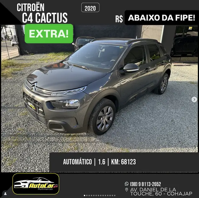 Carro Citroën C4 Cactus 2020 1.6 Feel (Flex)