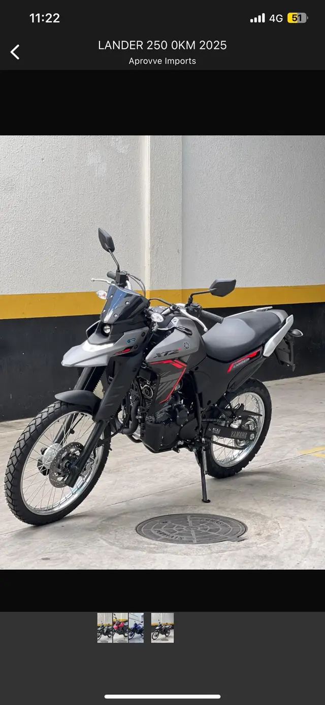 Moto Yamaha XTZ 250 Lander 2025 Connected