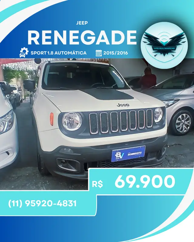 Carro Jeep Renegade 2016 Sport 1.8 4x2 (Aut) (Flex)