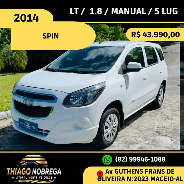 Carro Chevrolet Spin 2014 LT 5S 1.8 (Flex)