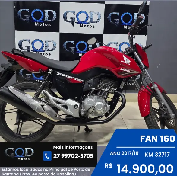 Moto Honda CG 160 2018 Fan