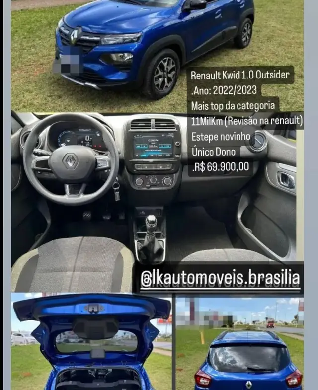 Carro Renault Kwid 2023 Outsider 1.0 12v SCe (Flex)