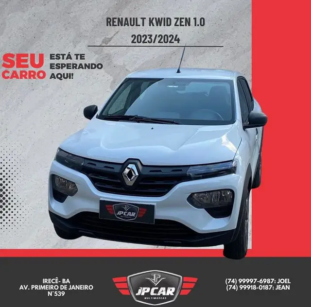Carro Renault Kwid 2024 Zen 1.0 12v SCe (Flex)