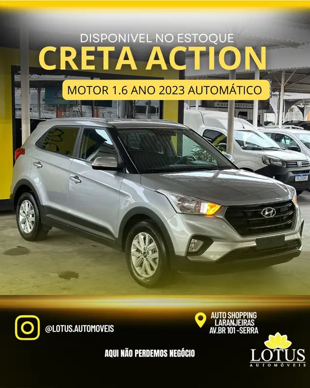 Carro Hyundai Creta 2023 Action 1.6 (Aut) (Flex)