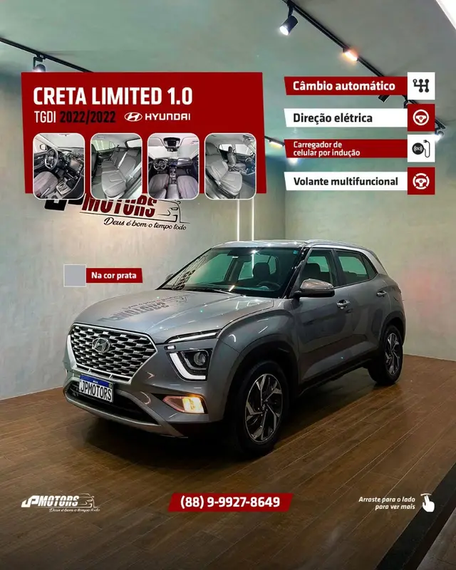 Carro Hyundai Creta 2022 Limited 1.0 Turbo (Aut) (Flex)
