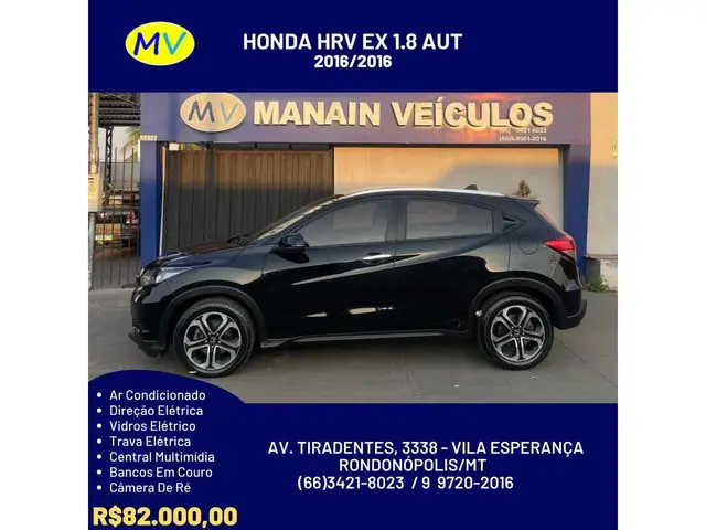 Carro Honda HR-V 2016 EX CVT 1.8 I-VTEC FlexOne