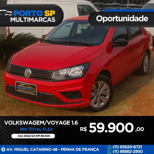 Carro Volkswagen Voyage 2022 1.6