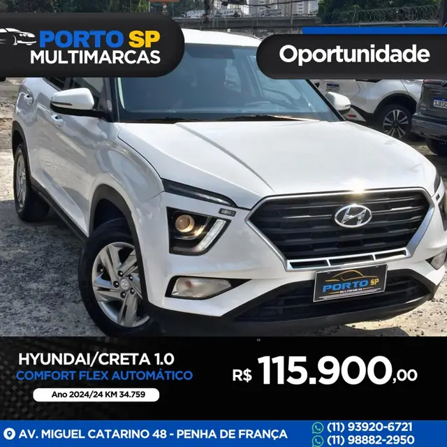 Carro Hyundai Creta 2024 Comfort 1.0 Turbo (Aut) (Flex)