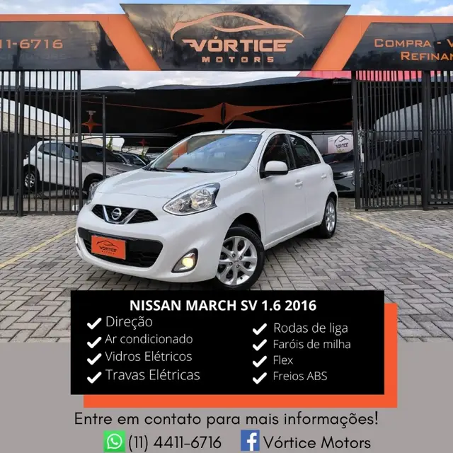 Carro Nissan March 2016 1.6 16V SV (Flex)
