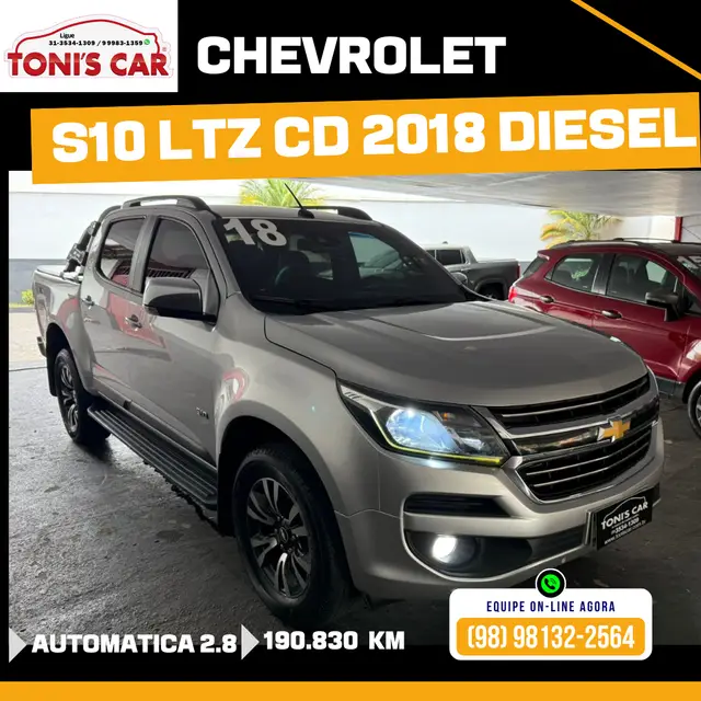 Carro Chevrolet S10 Cabine Dupla 2018 S10 2.8 CTDI LTZ 4WD (Cabine Dupla) (Aut)