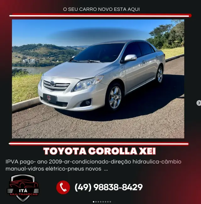 Carro Toyota Corolla 2009 Sedan SEG 1.8 16V (flex) (aut)