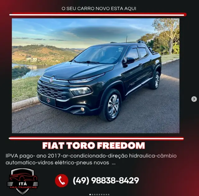 Carro Fiat Toro 2017 Freedom 2.4 TigerShark AT9 (Flex)