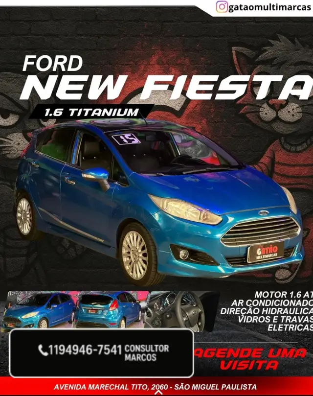 Carro Ford New Fiesta Hatch 2015 New Fiesta Titanium 1.6 16V PowerShift