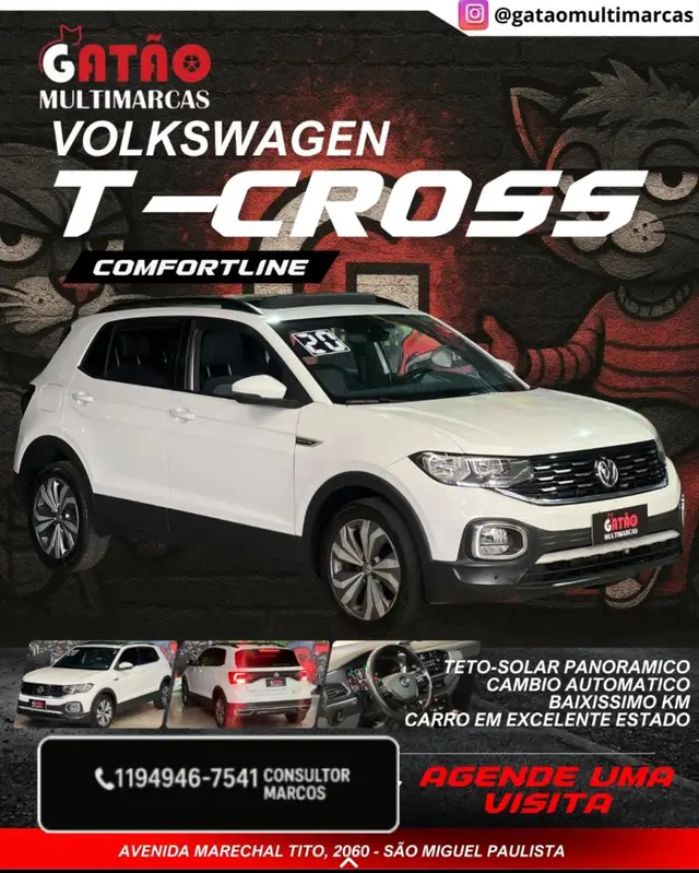Carro Volkswagen T-Cross 2020 1.0 200 TSI Comfortline (Aut) (Flex)