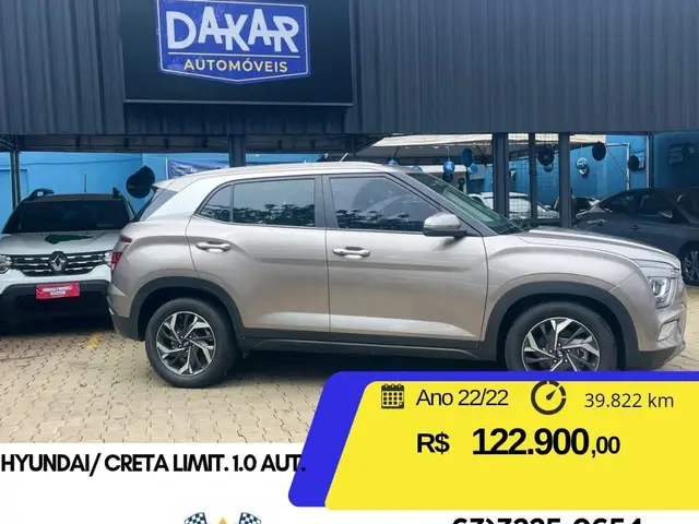 Carro Hyundai Creta 2022 Limited 1.0 Turbo (Aut) (Flex)