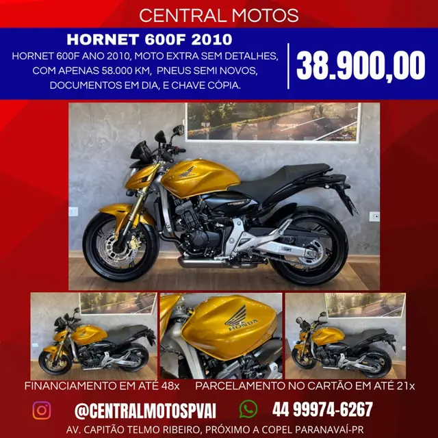Moto Honda CB 600F 2010 Hornet (ABS)