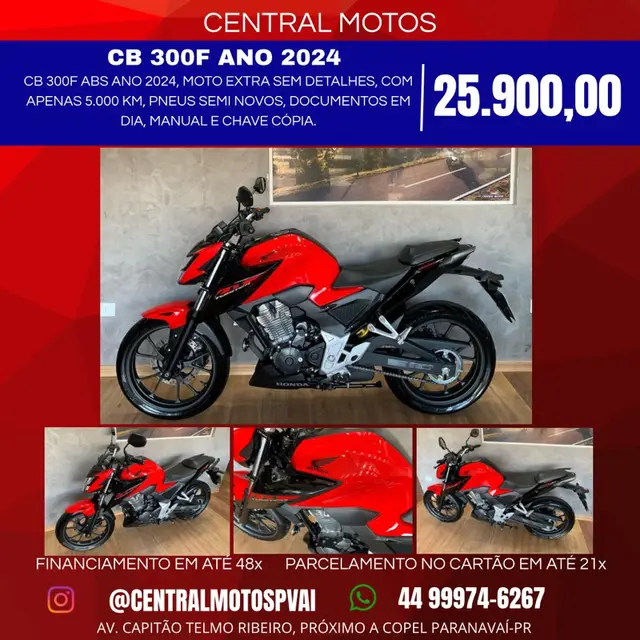 Moto Honda CB 300F Twister 2024 (CBS)