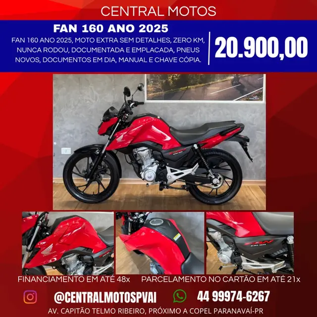 Moto Honda CG 160 2025 Fan
