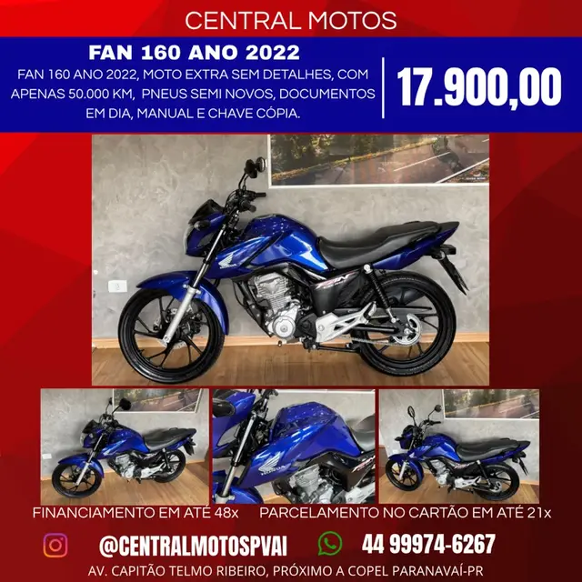 Moto Honda CG 160 2022 Fan