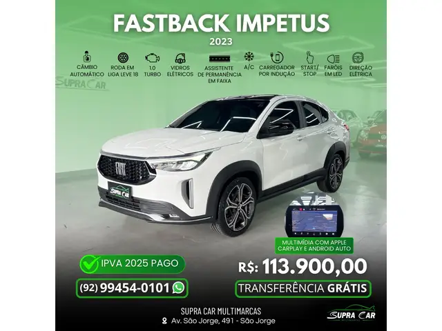 Carro Fiat Fastback 2023 Impetus Turbo 200 (Flex) (Aut)