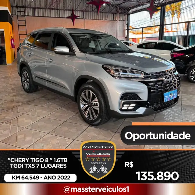 Carro CAOA Chery Tiggo 8 2022 TXS 1.6 Turbo GDI