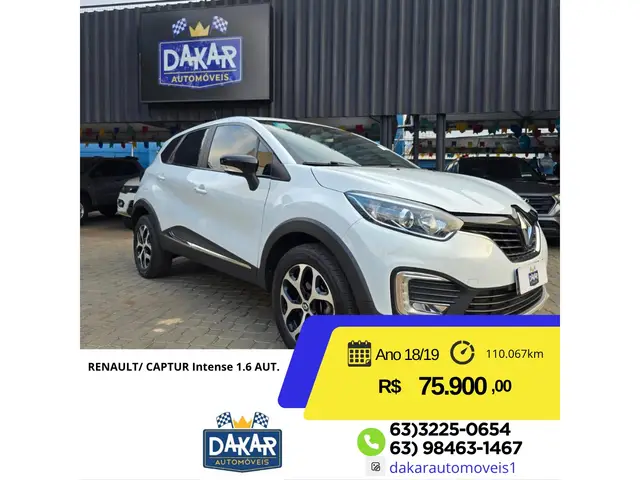 Carro Renault Captur 2019 Intense 1.6 16v SCe CVT (Flex)